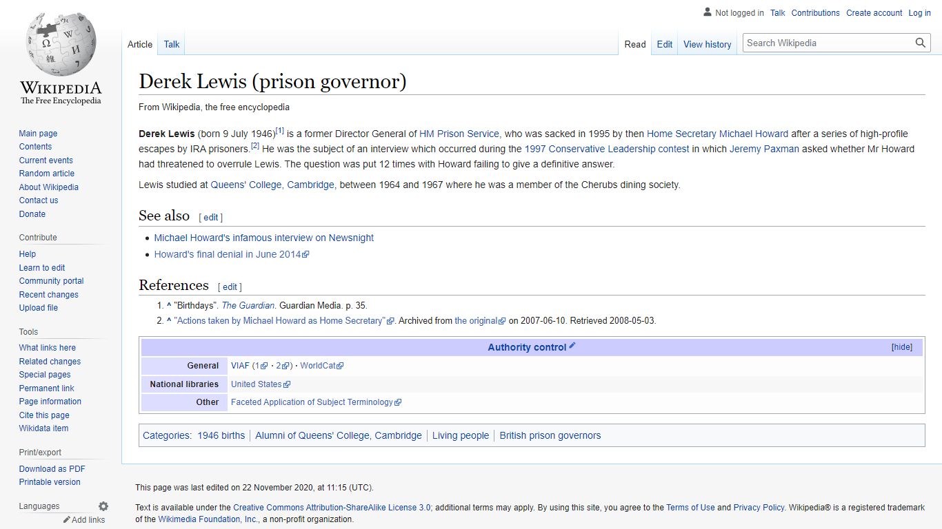 Derek Lewis (prison governor) - Wikipedia